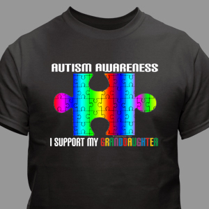 Personalized I Support Autism Awareness T-Shirt