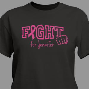 Fight Breast Cancer Awareness Black T-Shirt
