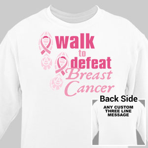 Personalized Walk to Defeat Breast Cancer Sweatshirt