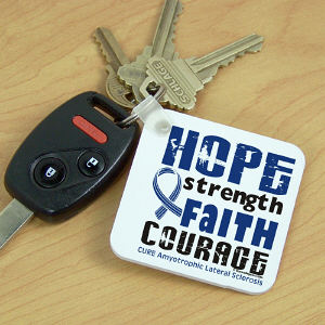 Cure ALS Awareness Key Chain