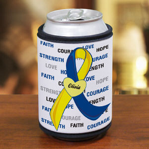 Hope and Love Down Syndrome Awareness Can Wrap Koozie