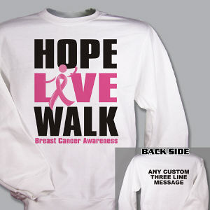 Personalized Breast Cancer Walk Sweatshirt