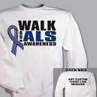 Personalized Walk for ALS Awareness Sweatshirt