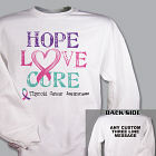 Hope Love Cure Thyroid Cancer Sweatshirt