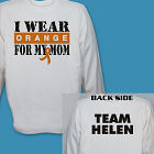 Personalized I Wear Orange Multiple Sclerosis Long Sleeve Shirt