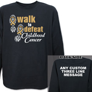 Personalized Walk to Defeat Childhood Cancer Long Sleeve Shirt