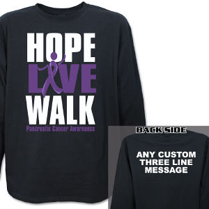 Hope Live Walk Pancreatic Cancer Awareness Long Sleeve Shirt