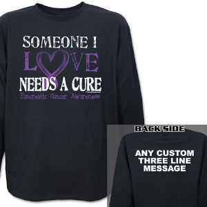 Needs A Cure Pancreatic Cancer Awareness Long Sleeve Shirt