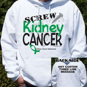 Screw Kidney Cancer Hooded Sweatshirt