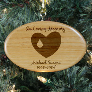 Loving Memory personalized Wooden Ornament