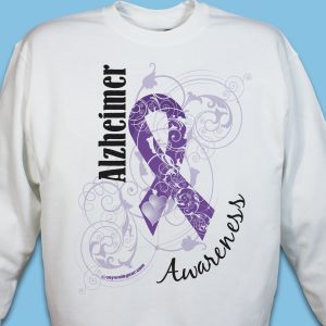 Alzheimer's Awareness Ribbon Sweatshirt