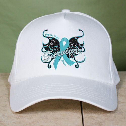 Ovarian Cancer Survivor Butterfly Hat | MyWalkGear.com