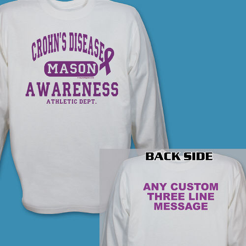 Crohns Disease Awareness Athletic Dept. Long Sleeve Shirt | MyWalkGear.com