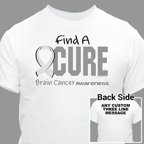 Find A Cure Brain Cancer Awareness T Shirt MyWalkGear