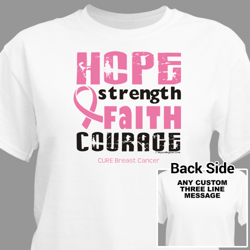 Personalized Breast Cancer Awareness T-Shirt | MyWalkGear.com
