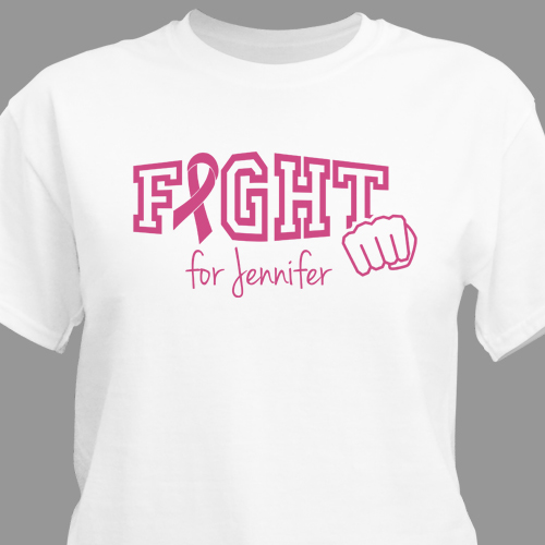 Fight Breast Cancer Awareness Black T Shirt 6682