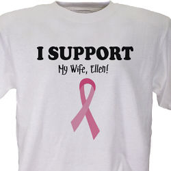 Breast Cancer Awareness Shirt Team ANY NAME Breast Cancer Ribbon Shirt,  Custom, Personalize, Pink Shirt, Breast Cancer Walk 