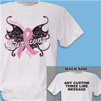 Butterfly Breast Cancer Survivor T-Shirt | Cancer Survivor Shirts