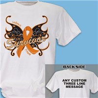 Leukemia Survivor Butterfly T-Shirt 34304X