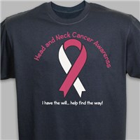 Awareness T-Shirt For Head and Neck Cancer | Awareness Ribbon T-Shirt ...