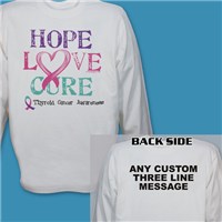 Hope Love Cure Thyroid Cancer Long Sleeve Shirt 9074439X