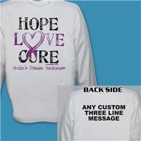 Hope Love Cure Crohn's Disease Awareness Long Sleeve Shirt 9075305X