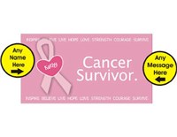 Cancer Survivor - Breast Cancer Awareness Personalized License Plate | Breast Cancer Awareness Gifts